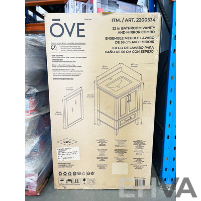 OVE (2200534) Aveline Vanity 22 Inch with Mirror