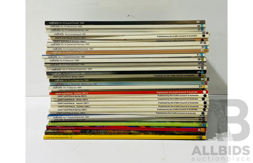 Large Collection of Craft Art International and other Art Magazines