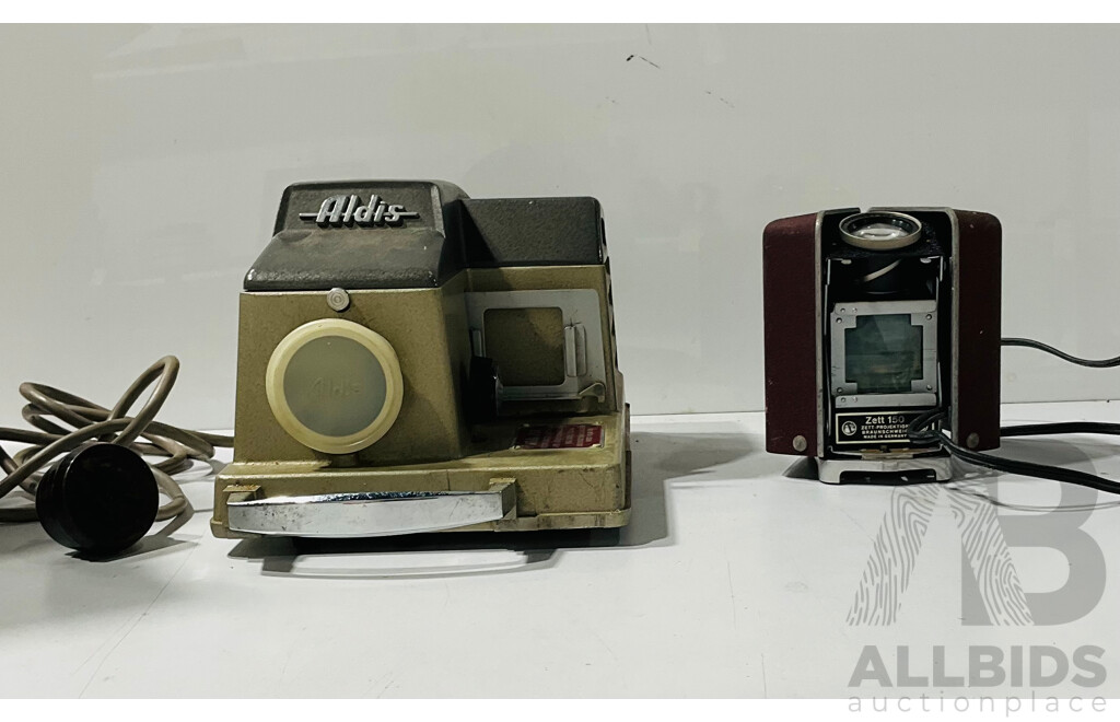 Vintage ALDIs 303 Slide Projector and Zett 150 Projector