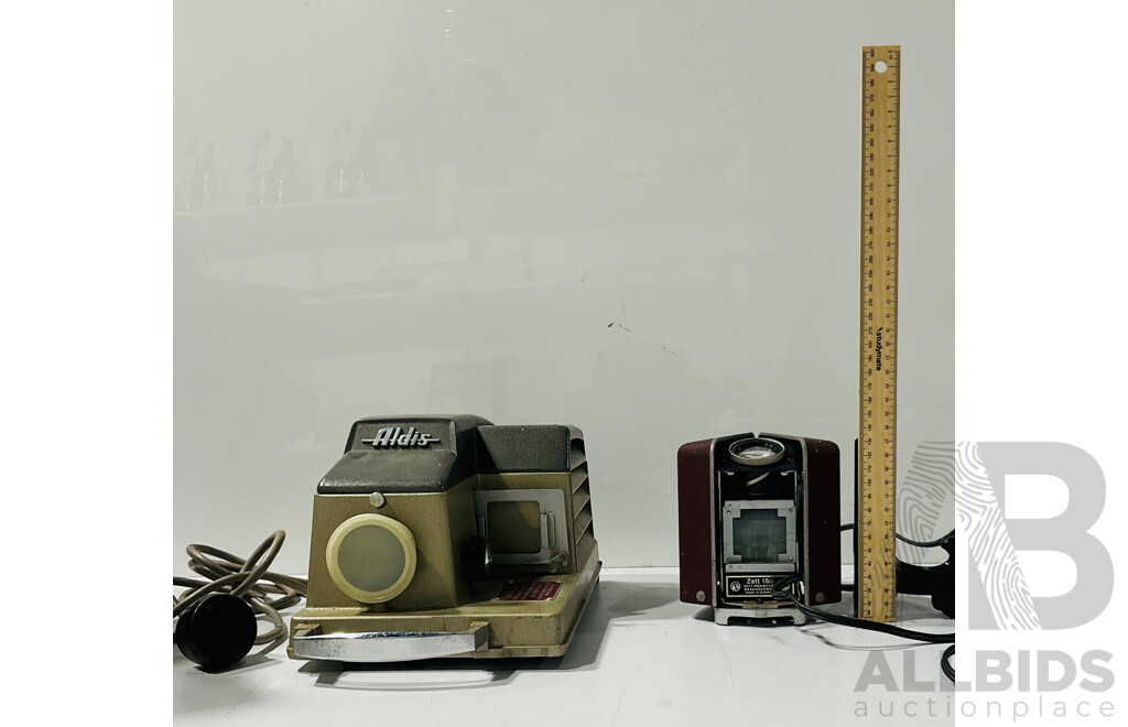 Vintage ALDIs 303 Slide Projector and Zett 150 Projector