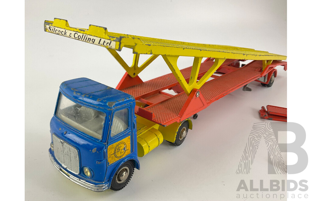 Vintage Diecast Dinky Toys AEC Articulated Lorry Silcock & Colling LTD, Made in England