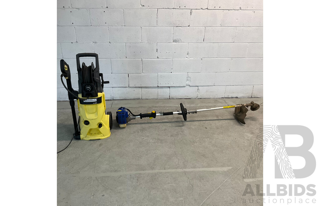 KARCHER K4.650 High Pressure Washer & VICTA TTS2226 AD Tornado Plus Petrol Line Trimmer - Lot of 2