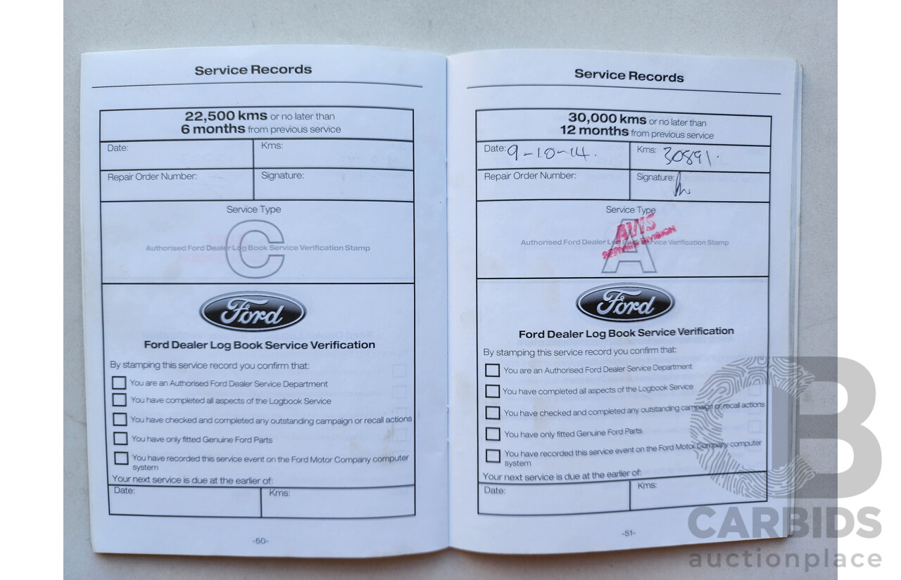 10/2013 Ford G6 ECOBOOST RWD FG MK2 4D Sedan Grey 2.0L