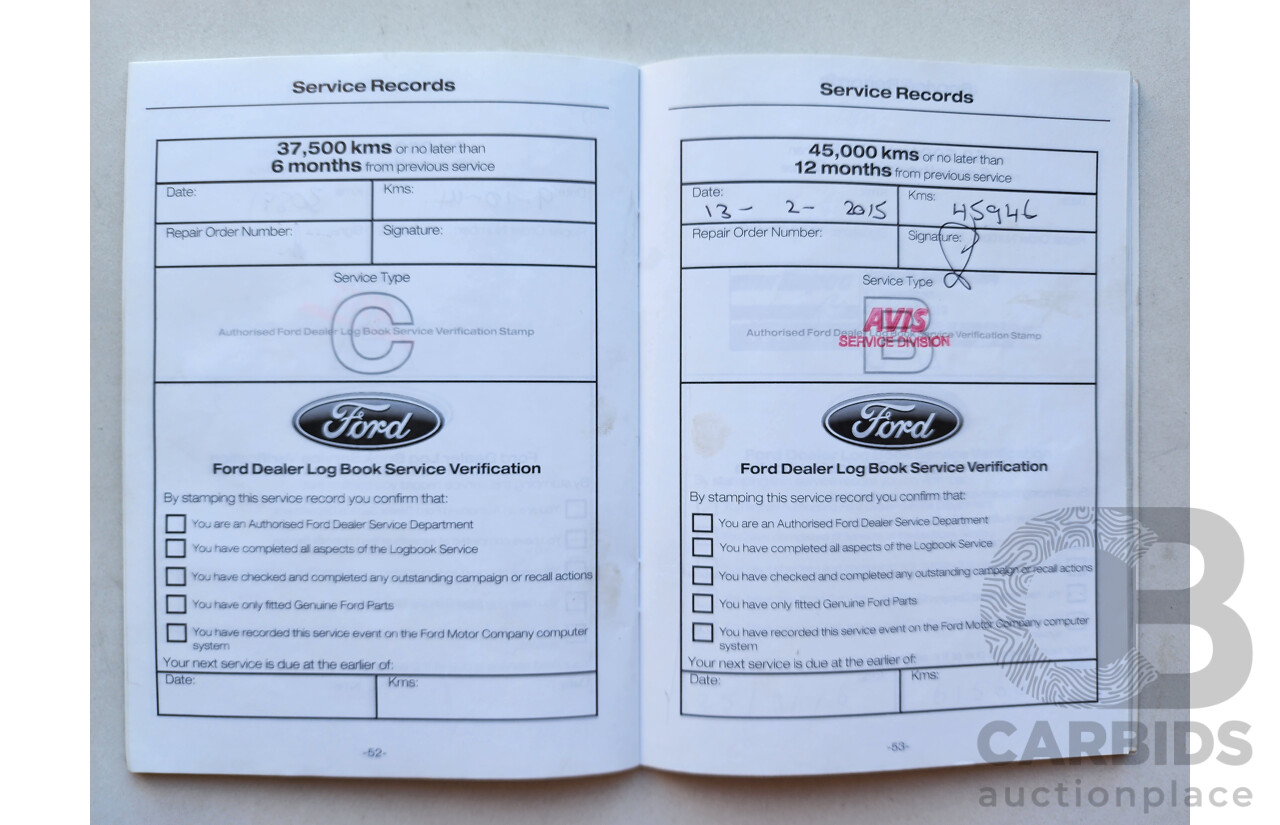 10/2013 Ford G6 ECOBOOST RWD FG MK2 4D Sedan Grey 2.0L
