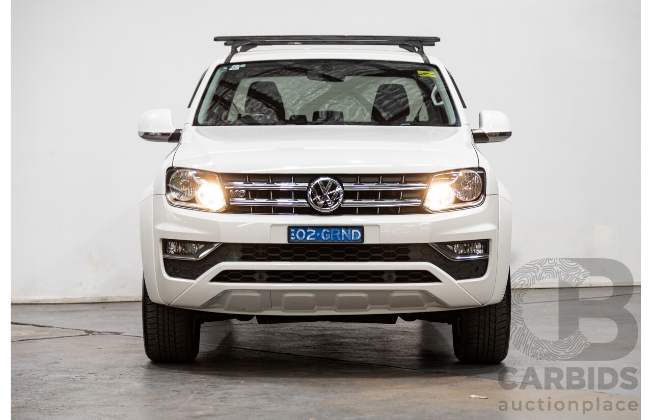 02/2020 Volkswagen Amarok TDI550 Sportline 4Motion (AWD) MY20 4d Dual Cab White Turbo Diesel V6 3.0L