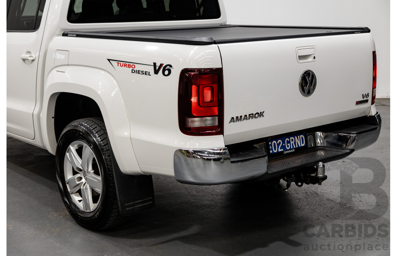 02/2020 Volkswagen Amarok TDI550 Sportline 4Motion (AWD) MY20 4d Dual Cab White Turbo Diesel V6 3.0L