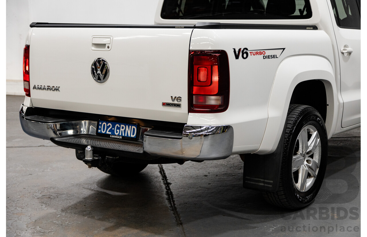 02/2020 Volkswagen Amarok TDI550 Sportline 4Motion (AWD) MY20 4d Dual Cab White Turbo Diesel V6 3.0L