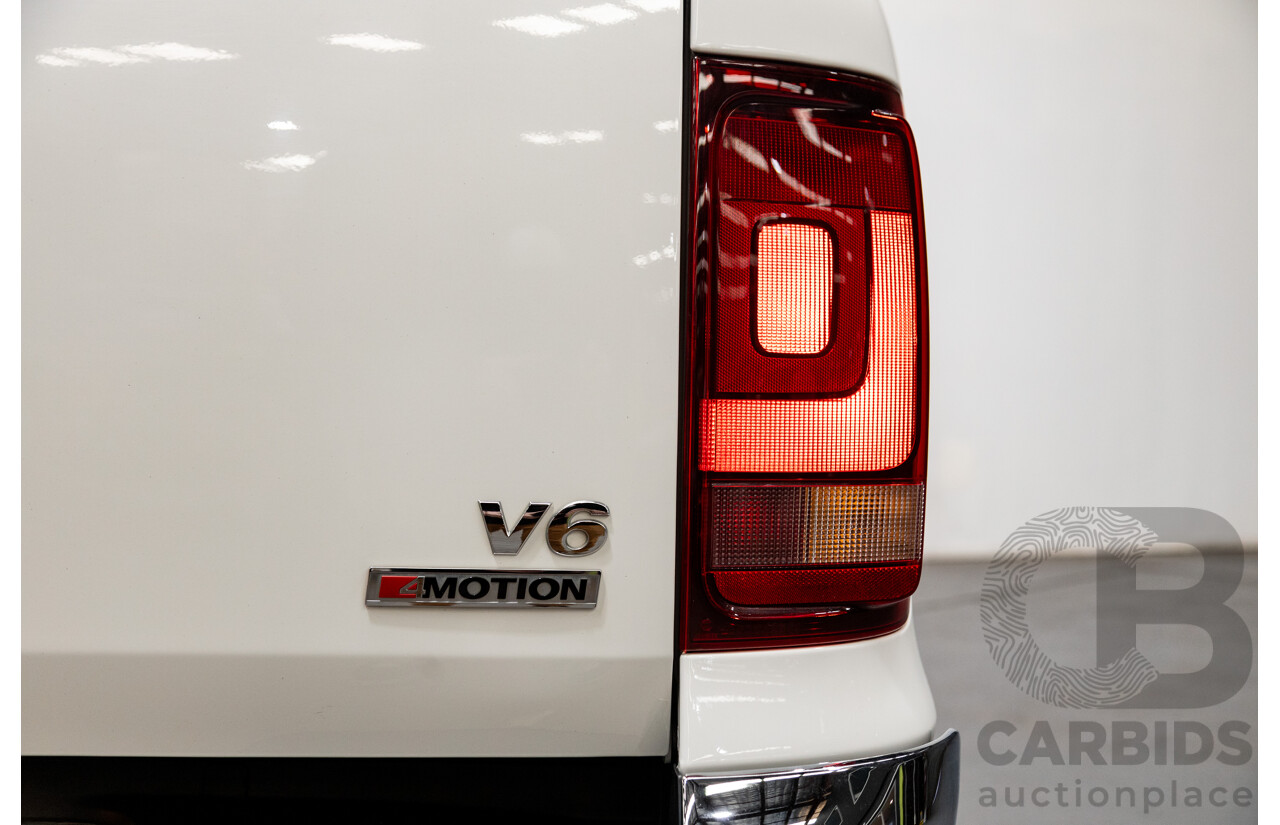 02/2020 Volkswagen Amarok TDI550 Sportline 4Motion (AWD) MY20 4d Dual Cab White Turbo Diesel V6 3.0L