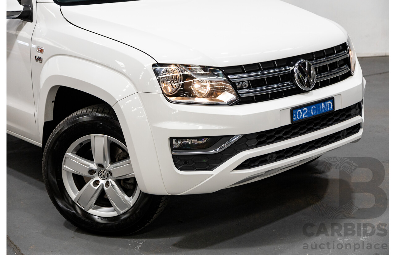 02/2020 Volkswagen Amarok TDI550 Sportline 4Motion (AWD) MY20 4d Dual Cab White Turbo Diesel V6 3.0L