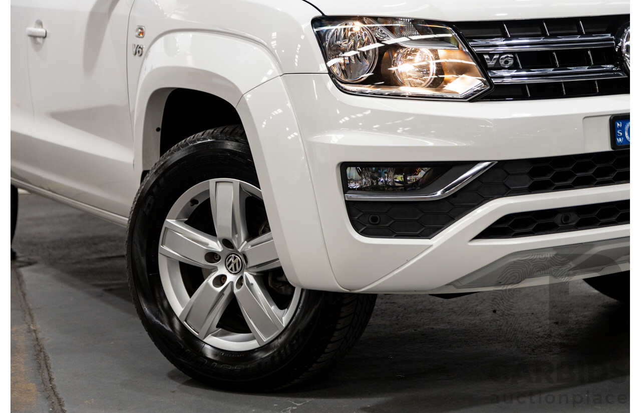 02/2020 Volkswagen Amarok TDI550 Sportline 4Motion (AWD) MY20 4d Dual Cab White Turbo Diesel V6 3.0L