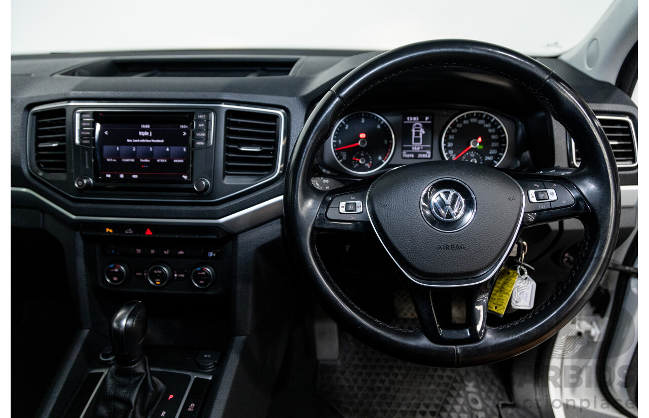 02/2020 Volkswagen Amarok TDI550 Sportline 4Motion (AWD) MY20 4d Dual Cab White Turbo Diesel V6 3.0L