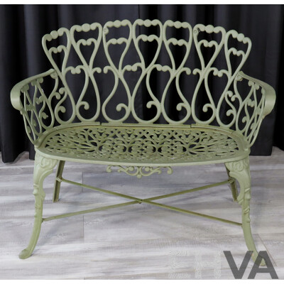 Cast Alloy Painted Garden Bench