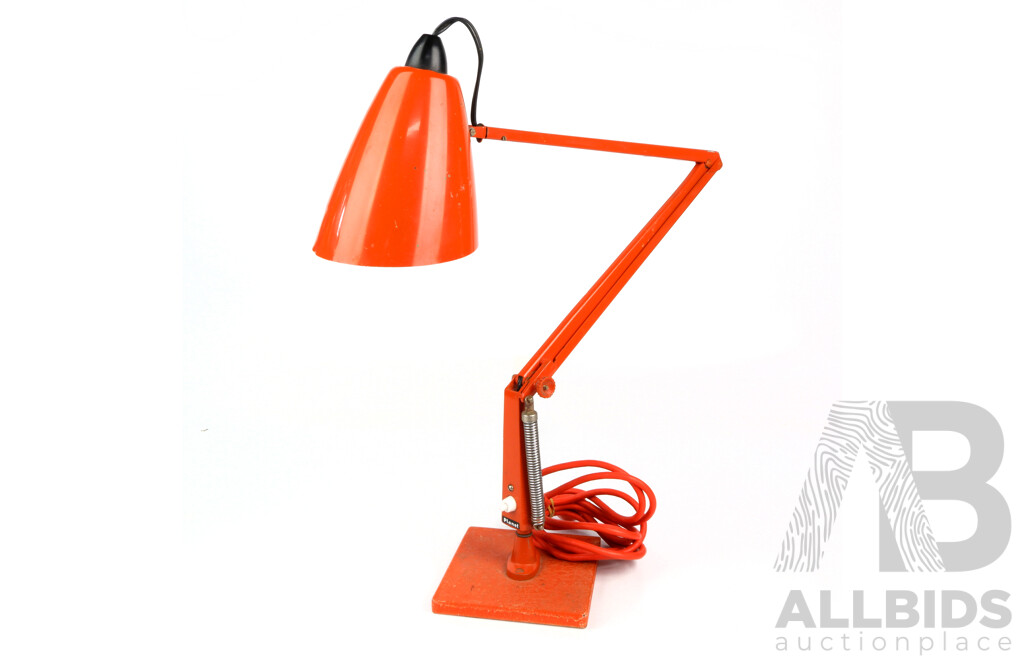 Burnt Orange Articulated Planet Lamp