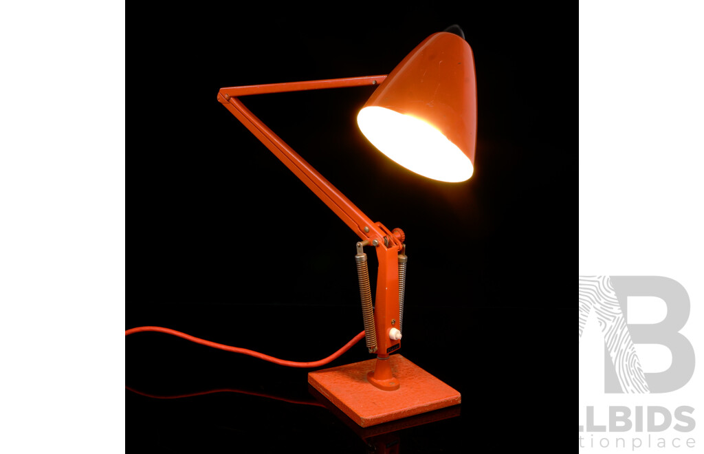 Burnt Orange Articulated Planet Lamp