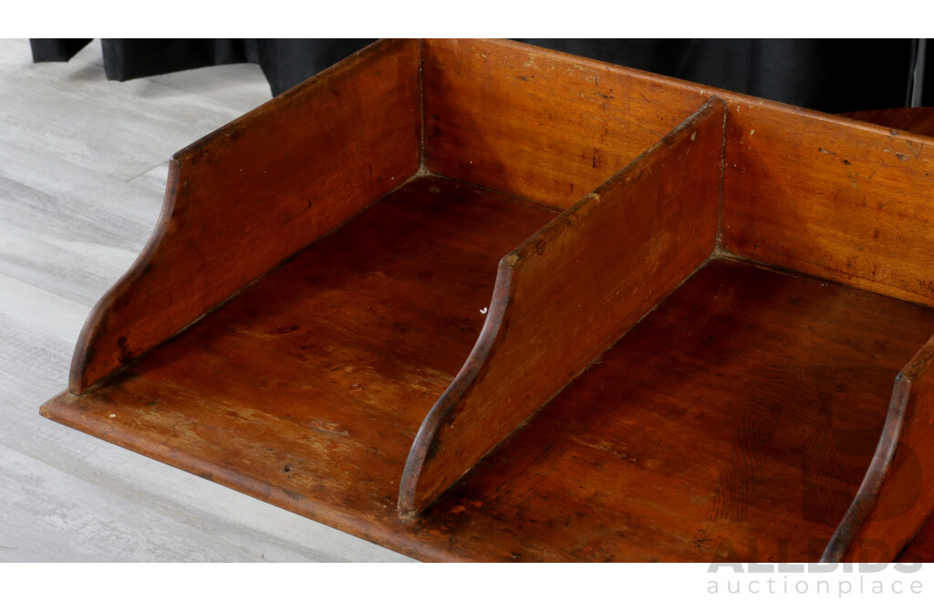 Victorian Cedar Desk Top Tidy