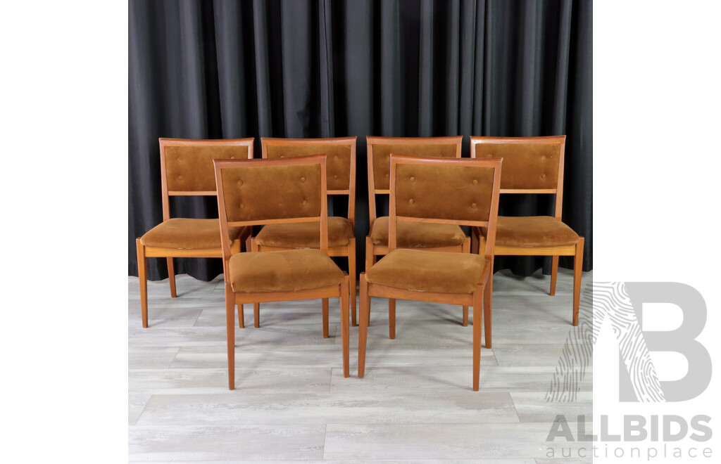 Good Set of Six Teak Framed Dining Chairs by Parker Furniture