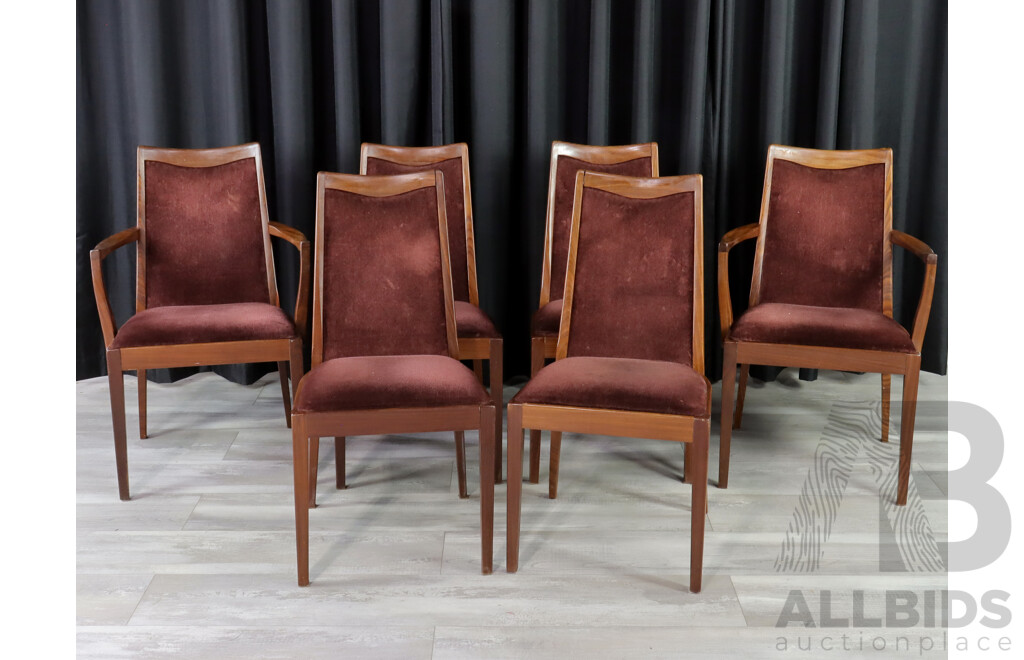 Set of Six Teak Framed Dining Chairs by G-Plan