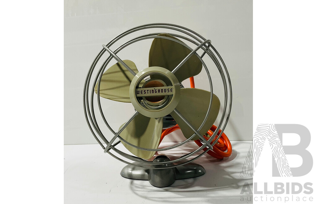 Retro Westinghouse Corded Desk Fan