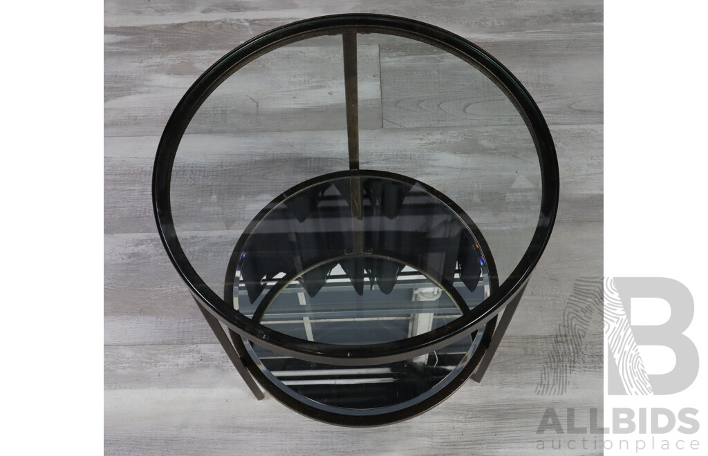 Pair of Modernist Round Side Tables