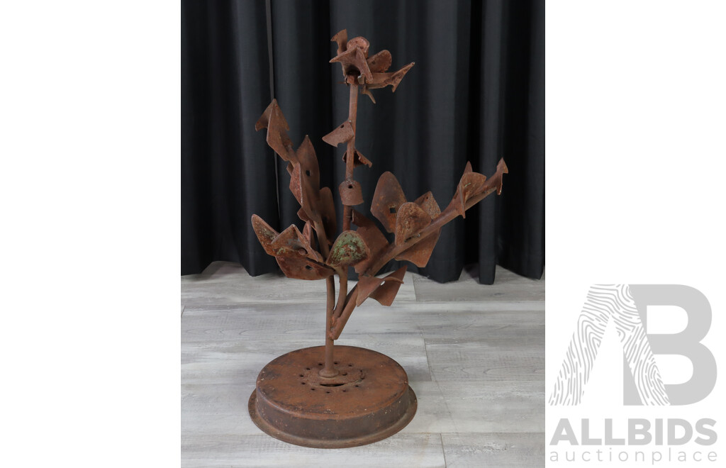 Bespoke Wrought Iron Flower Form Sculpture