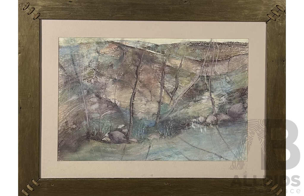 June Lucre, (20th Century, Australian, 1935-2019), Rocky Passage, Pastel, 78 x 103 cm (frame)