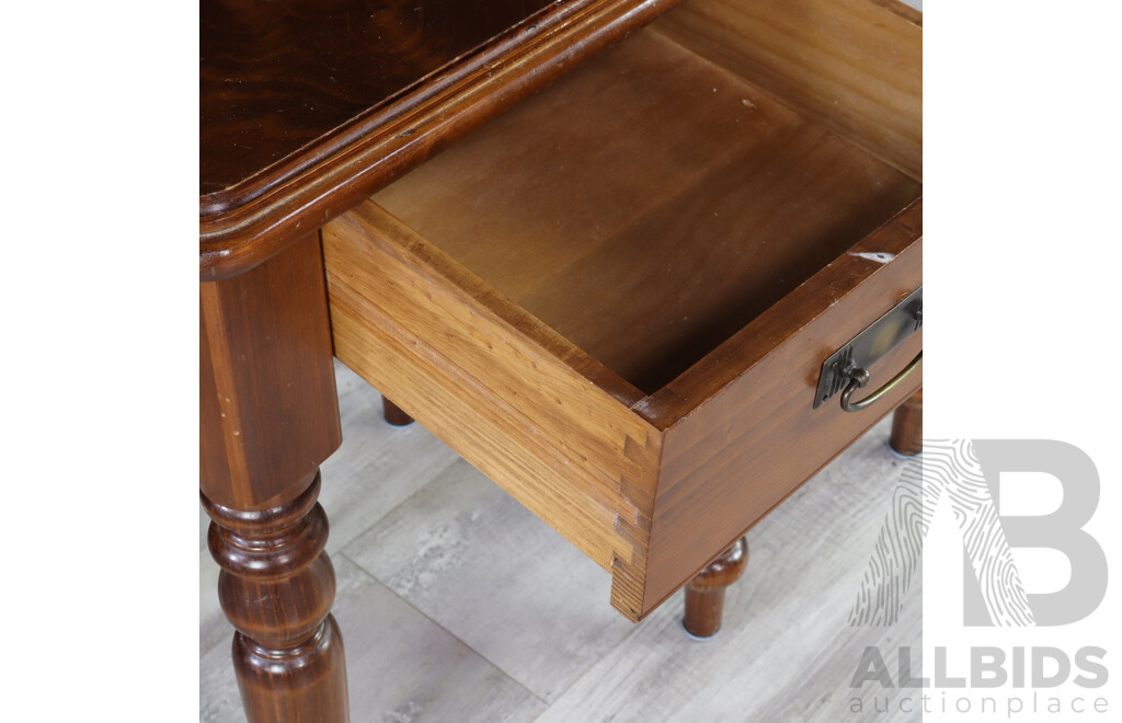 Pair of Elevated Single Drawer Side Tables