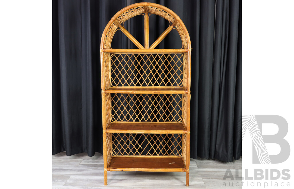 Cane Dome Top Open Bookcase