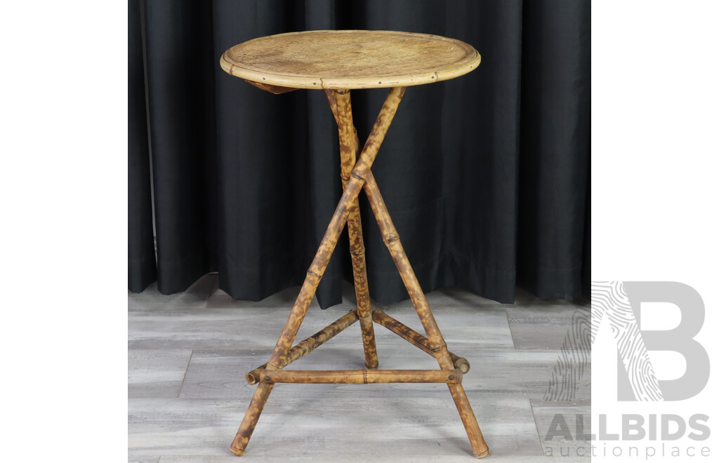 Vintage Tiger Cane Cricket Table