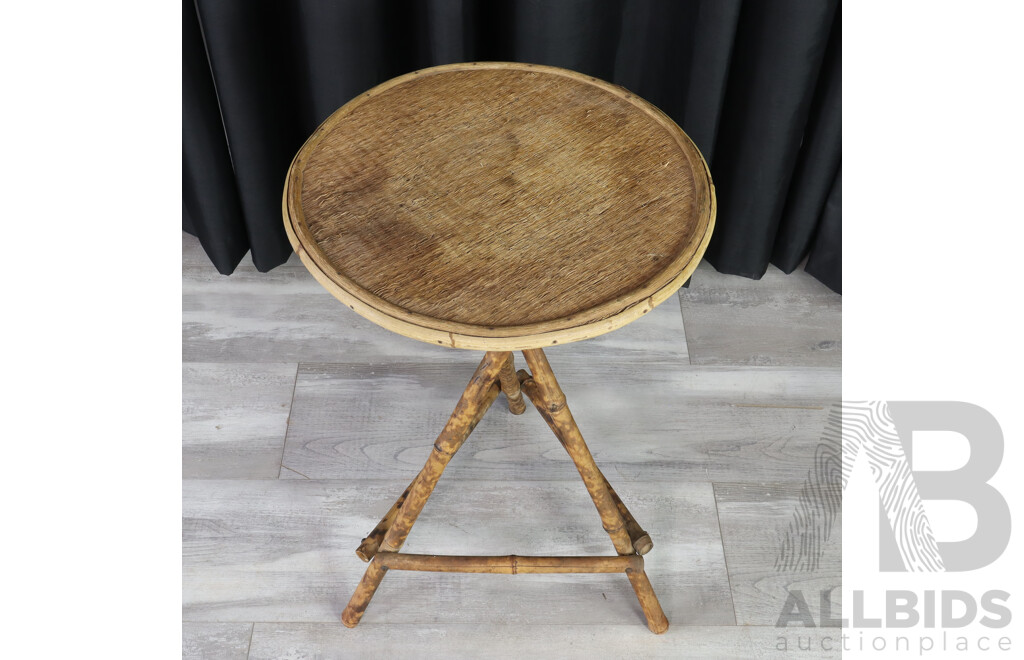 Vintage Tiger Cane Cricket Table