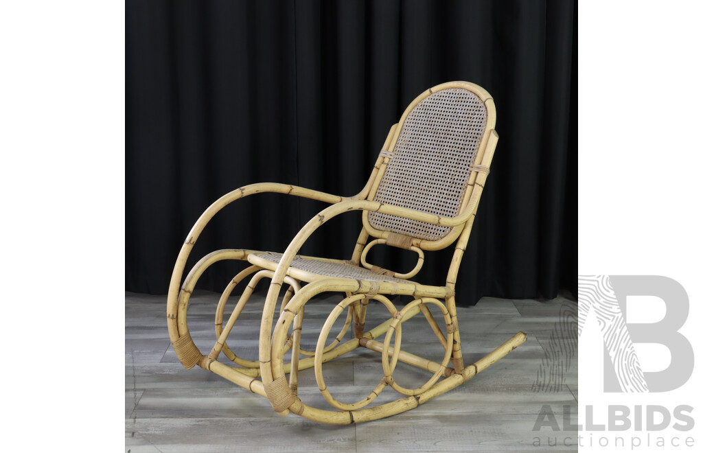 Vintage Cane Rocking Chair