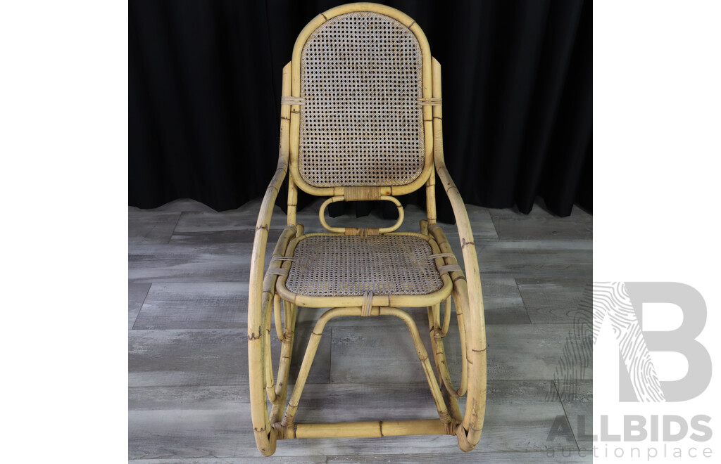 Vintage Cane Rocking Chair