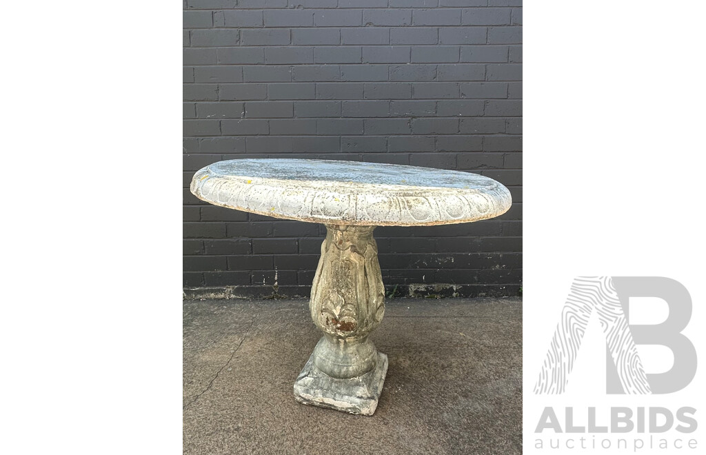 Vintage Round Concrete Garden Table