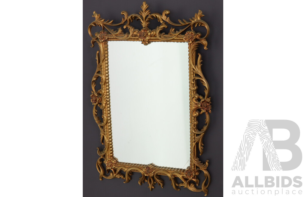 Molded Plastic Gilt Framed Mirror