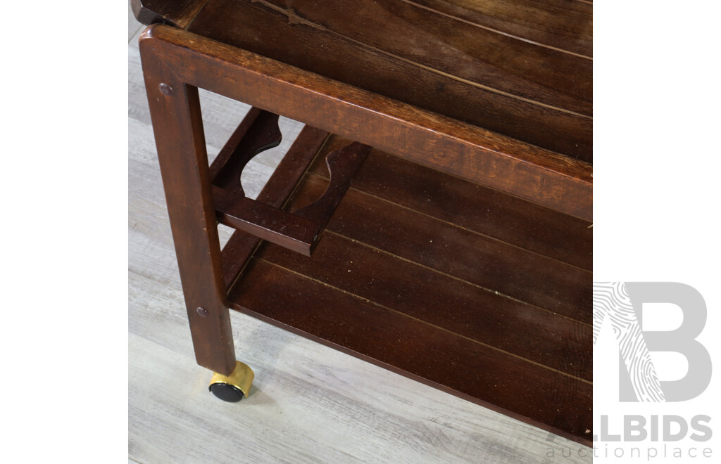 Timber Two Tier Drinks Trolley