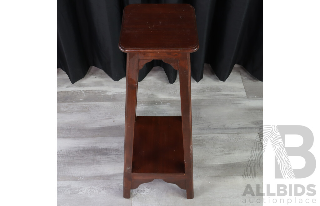 Pair of Oak Lamp Stand Side Tables