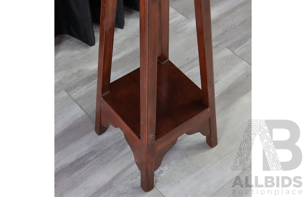 Pair of Oak Lamp Stand Side Tables