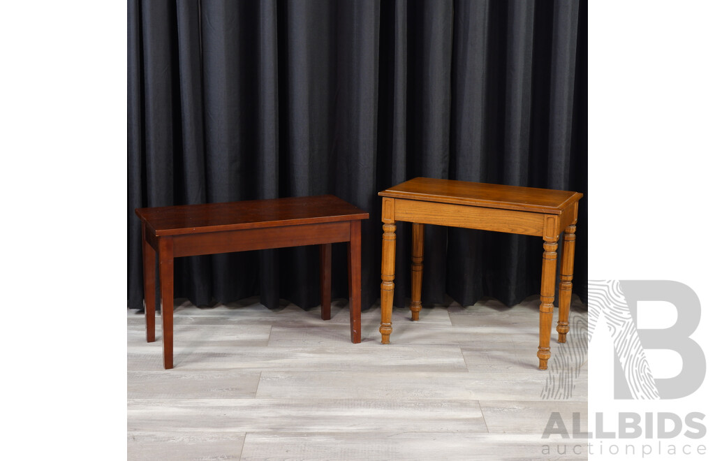 Two Modern Lift Top Piano Stools