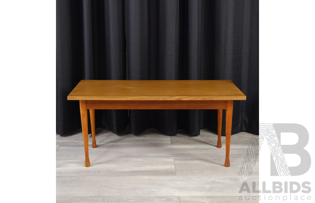 Laminate Top Coffee Table with Teak Legs