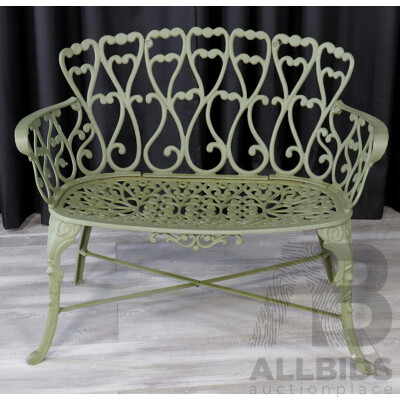 Cast Alloy Painted Garden Bench