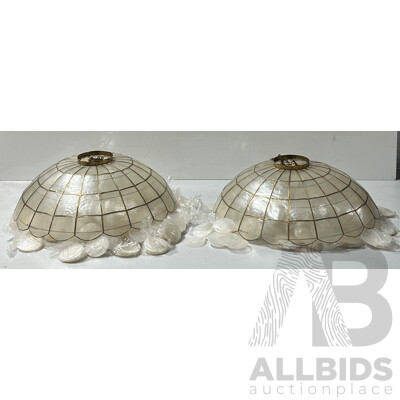 Retro Capiz Shell Chandelier