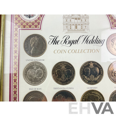 United Kingdom Framed 1981 Royal Wedding Fourteen Coin Collection