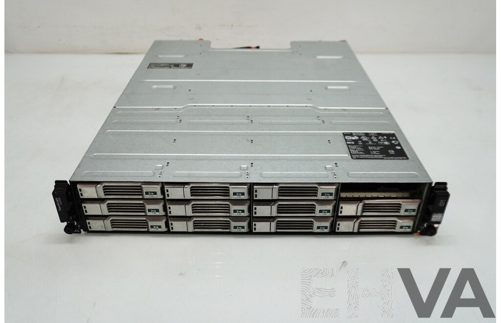 Dell (E03J) EqualLogic PS4100 12-Bay SAS Hard Drive Array W/ Controller Modules & 22TB Storage