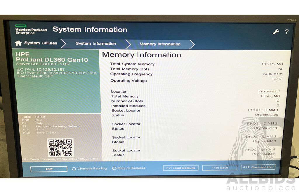 HPE ProLiant DL360 Gen10 Dual Intel Xeon GOLD (5115) 2.40GHz-3.20GHz 10-Core CPU 1RU Server W/ 128GB DDR4