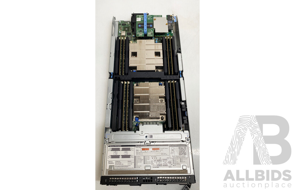 Dell PowerEdge FX2s 4-Slot Blade Chassis W/ 2x PowerEdge FC640 Dual Intel Xeon SILVER (4214) 2.20GHz-3.20GHz 12-Core CPU Server & 64GB DDR4