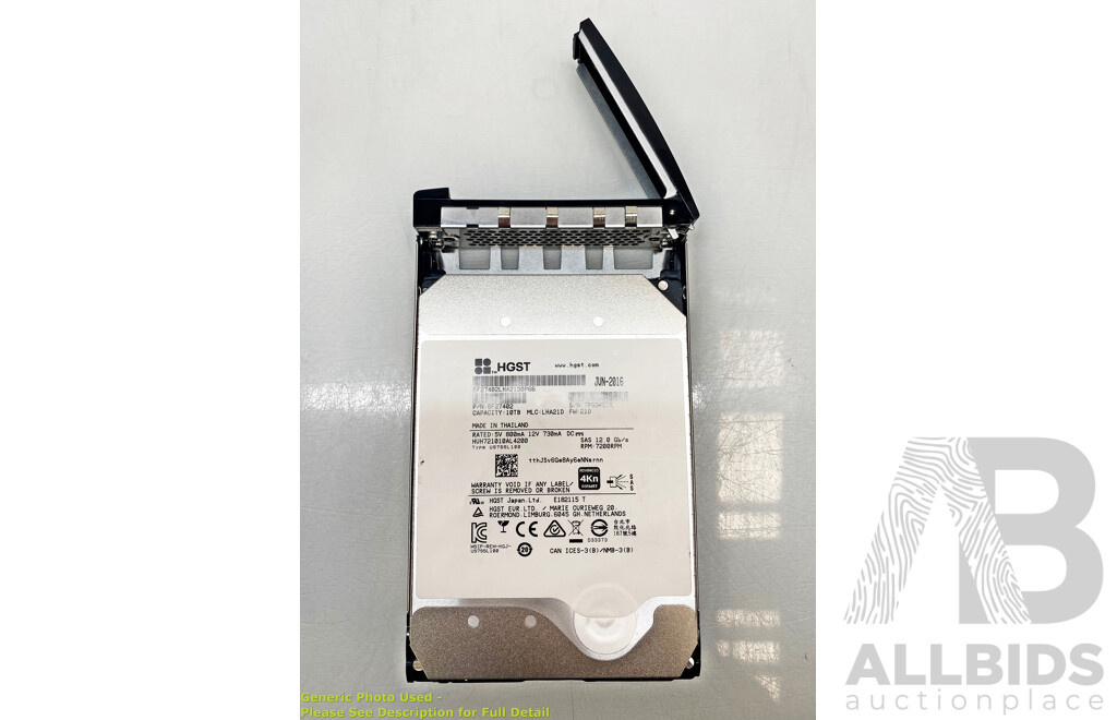 Hitachi HGST (0F27402) 10TB SAS 3.5-Inch Hard Drive