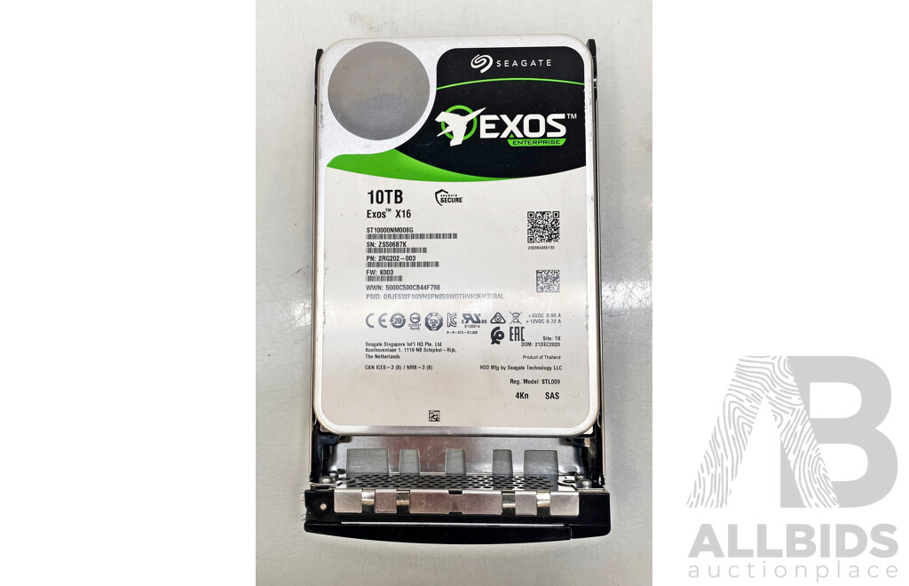 Seagate (ST10000NM008G) Exos 10TB SAS 3.5-Inch Hard Drive