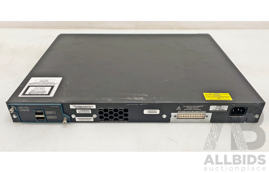 Cisco (WS-C2960S-48FPS-L) Catalyst 2960-S Series PoE+ 48-Port Gigabit Ethernet Switch