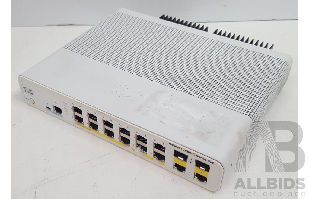 Cisco (WS-C2960C-12PC-L) Catalyst 2960-C Series PoE 12-Port Fast Ethernet Switch