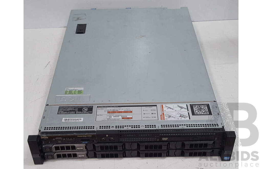 Dell PowerEdge R720 Dual Intel Xeon (E5-2660 0) 2.20GHz-3.00GHz 8-Core CPU 2RU Server w/ 96GB DDR3