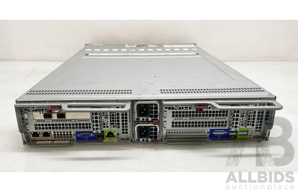 Nutanix (NXS2U2NL12G600) 2RU Dual-Node Server W/ 1x Dual Intel Xeon SILVER (4108) 1.8GHz-3.0GHz 8-Core CPU & 192GB DDR4 RAM Nodes